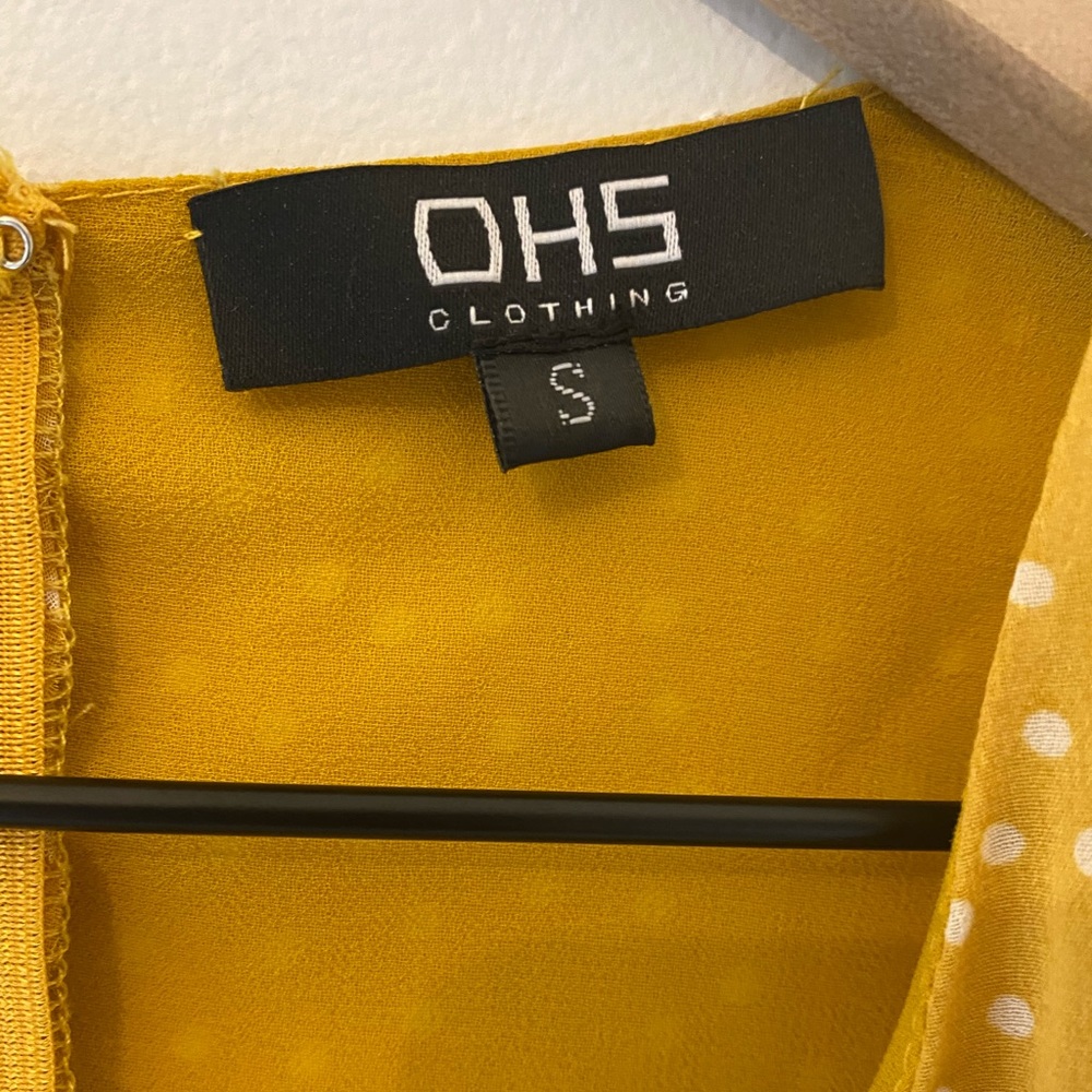 OHS yellow Polkadot mini dress - Picture 3 of 4